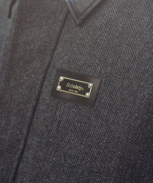 Subciety（サブサエティ）の「Tweed and faux leather blouson（ブルゾン・メンズ・ブラック/ブラウン・SMALL/MEDIUM/X-LARGE/LARGE）」の21枚目の写真