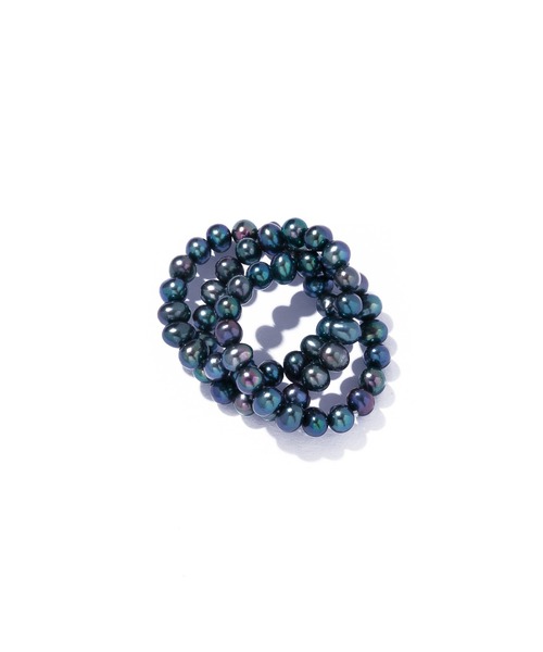 les bonbon(ルボンボン)の「【les bonbon】conation pearl ring NV/コネーション パール リング(リング・レディース・ネイビー・FREE)」の2枚目の写真