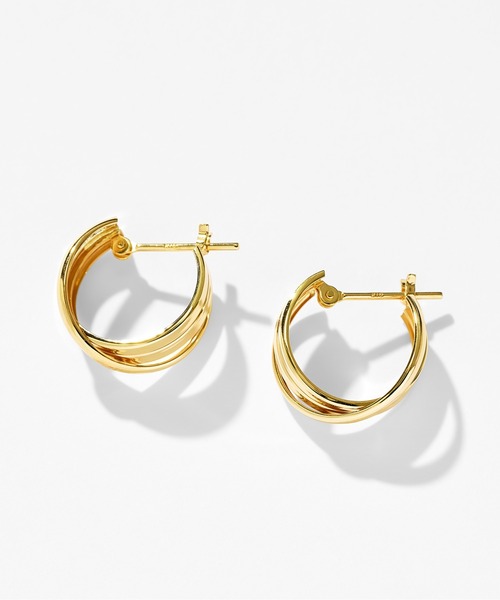 Jewel closet by L&Co.(ジュエルクローゼットバイエルアンドコー)の「K10 フープ ピアス(ピアス(両耳用)・レディース・ゴールド系2/ゴールド系1・FREE)」の4枚目の写真