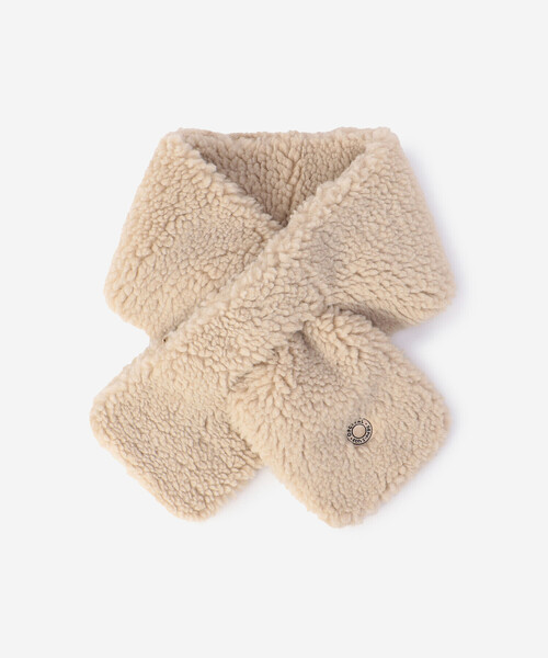 ORCIVAL（オーシバル）の「ORCIVAL | ボアフリース マフラー（ネックウォーマー/スヌード・レディース・オフホワイト/ダークネイビー/ベージュ/チャコール・-）」の3枚目の写真