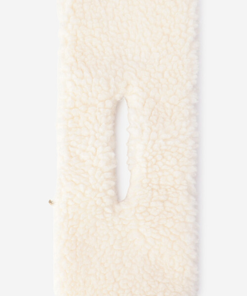 ORCIVAL（オーシバル）の「ORCIVAL | ボアフリース マフラー（ネックウォーマー/スヌード・レディース・オフホワイト/ダークネイビー/ベージュ/チャコール・-）」の9枚目の写真