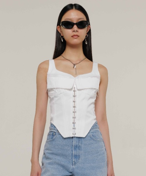 JOSE MOON(ジョゼムーン)の「HOOK EYE TOPS/フックアイトップス(その他トップス・レディース・ブラック/ホワイト/ベージュ・FREE)」の12枚目の写真