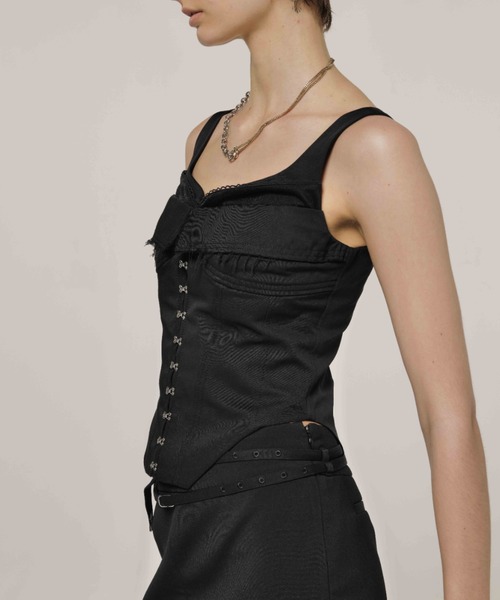 JOSE MOON(ジョゼムーン)の「HOOK EYE TOPS/フックアイトップス(その他トップス・レディース・ブラック/ホワイト/ベージュ・FREE)」の6枚目の写真