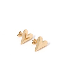 ステンレスシャープハートピアス