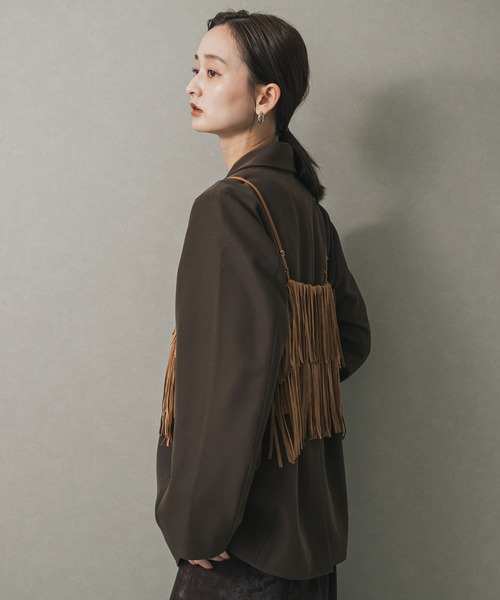 SENSE OF PLACE by URBAN RESEARCH（センスオブプレイスバイアーバンリサーチ）の「FSフリンジキャミトップ（キャミソール・レディース・キャメル/ブラック・ONE）」の17枚目の写真