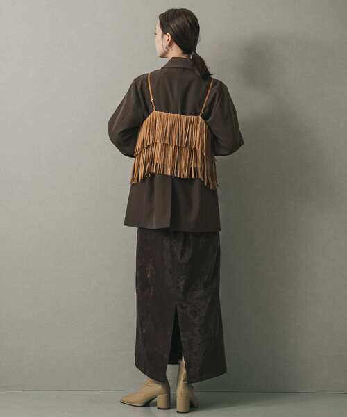 SENSE OF PLACE by URBAN RESEARCH（センスオブプレイスバイアーバンリサーチ）の「FSフリンジキャミトップ（キャミソール・レディース・キャメル/ブラック・ONE）」の13枚目の写真