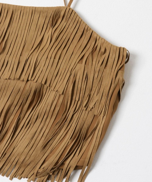 SENSE OF PLACE by URBAN RESEARCH（センスオブプレイスバイアーバンリサーチ）の「FSフリンジキャミトップ（キャミソール・レディース・キャメル/ブラック・ONE）」の10枚目の写真