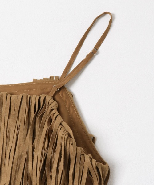 SENSE OF PLACE by URBAN RESEARCH（センスオブプレイスバイアーバンリサーチ）の「FSフリンジキャミトップ（キャミソール・レディース・キャメル/ブラック・ONE）」の7枚目の写真