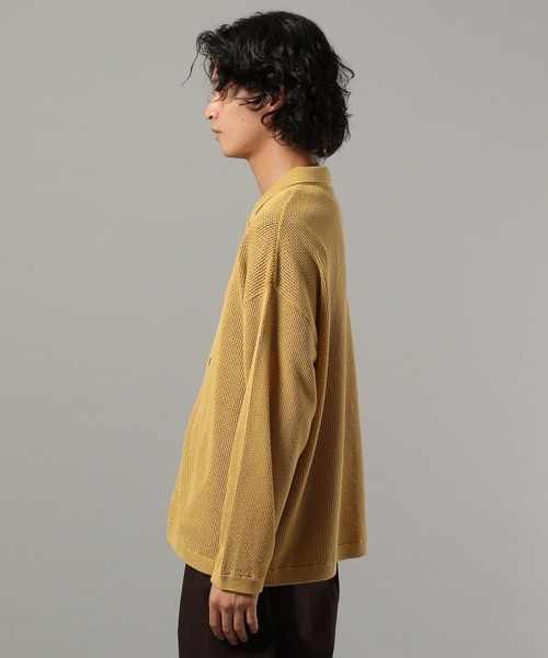 RAGEBLUE（レイジブルー）の「ピグメント透かしシャツカーディガン（カーディガン/ボレロ・メンズ・ブルー/ダークグレー/イエロー・MEDIUM/LARGE）」の22枚目の写真