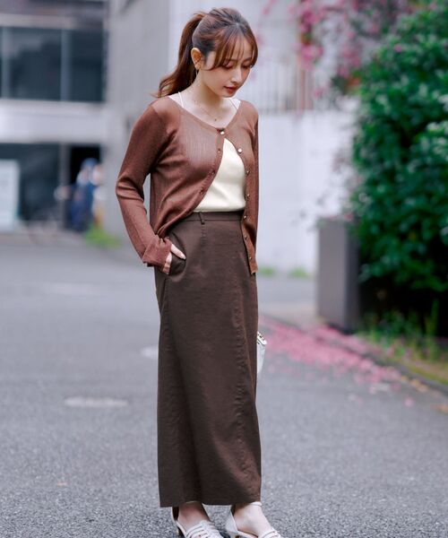 COHINA（コヒナ）の「カップ付きダブルストラップキャミ 【低身長・小柄女性】（キャミソール・レディース・ホワイト/ブラック/ベージュ/ブラウン・ONE SIZE）」の7枚目の写真