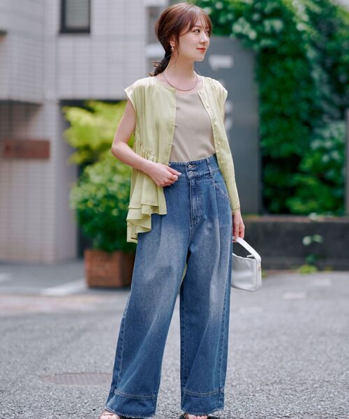 COHINA（コヒナ）の「カップ付きダブルストラップキャミ 【低身長・小柄女性】（キャミソール・レディース・ホワイト/ブラック/ベージュ/ブラウン・ONE SIZE）」の16枚目の写真