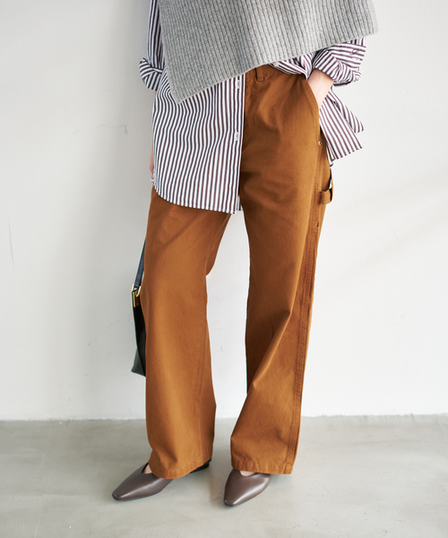 Spick & Span(スピックアンドスパン)の「≪洗濯機洗い可≫起毛ペインターチノ(チノパンツ・レディース・ホワイト/ブラウン/グリーン・36/38)」の3枚目の写真