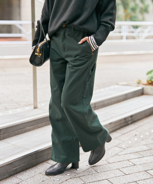 Spick & Span(スピックアンドスパン)の「≪洗濯機洗い可≫起毛ペインターチノ(チノパンツ・レディース・ホワイト/ブラウン/グリーン・36/38)」の1枚目の写真