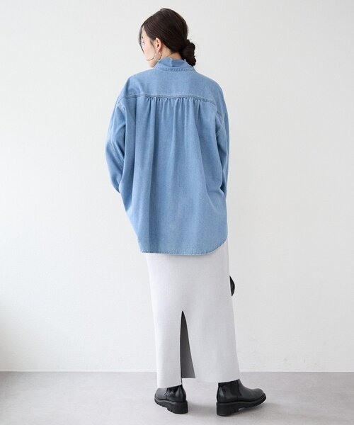 RIVE DROITE（リヴドロワ）の「【新色追加/抜け感】デニムボウタイシャツ（シャツ/ブラウス・レディース・サックスブルー/ブルー系その他・FREE）」の19枚目の写真