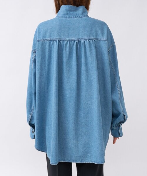 予約【新色追加/抜け感】デニムボウタイシャツ（シャツ/ブラウス