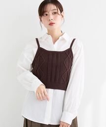 le.coeur blanc | ブラウス×ニットビスチェセット(シャツ/ブラウス)