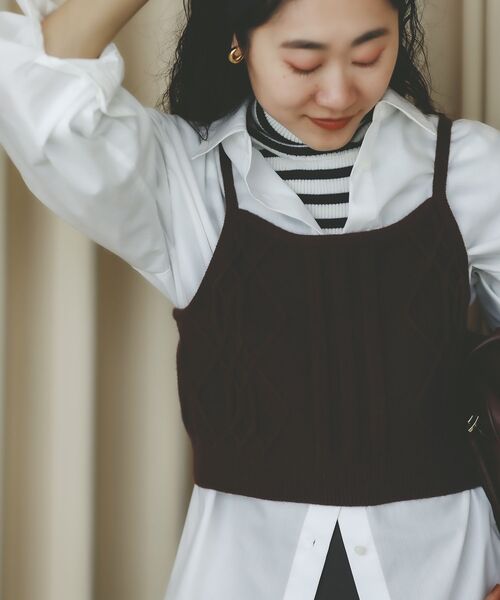 le.coeur blanc（ルクールブラン）の「ブラウス×ニットビスチェセット（シャツ/ブラウス・レディース・ブルー/オフホワイト・38）」の16枚目の写真