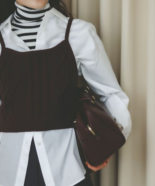 le.coeur blanc（ルクールブラン）の「ブラウス×ニットビスチェセット（シャツ/ブラウス・レディース・ブルー/オフホワイト・38）」の18枚目の写真