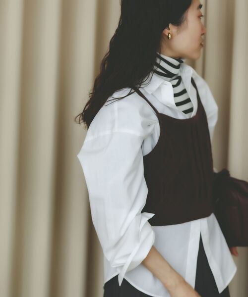 le.coeur blanc（ルクールブラン）の「ブラウス×ニットビスチェセット（シャツ/ブラウス・レディース・ブルー/オフホワイト・38）」の19枚目の写真