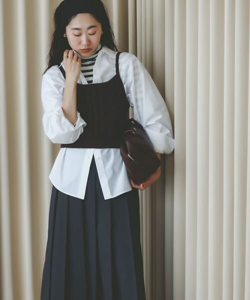 le.coeur blanc（ルクールブラン）の「ブラウス×ニットビスチェセット（シャツ/ブラウス・レディース・ブルー/オフホワイト・38）」の20枚目の写真