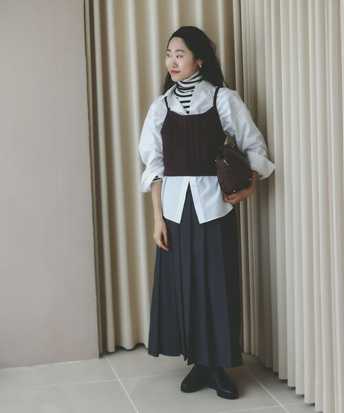 le.coeur blanc（ルクールブラン）の「ブラウス×ニットビスチェセット（シャツ/ブラウス・レディース・ブルー/オフホワイト・38）」の21枚目の写真