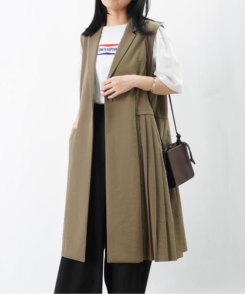 セール】LC/LLL プリーツロングジレ（ベスト）｜LUCA/LADY LUCK LUCA