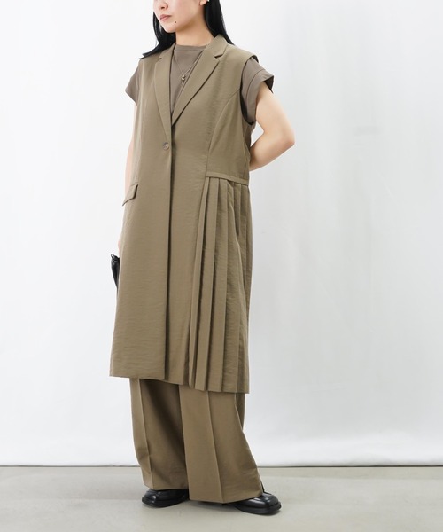 セール】LC/LLL プリーツロングジレ（ベスト）｜LUCA/LADY LUCK LUCA