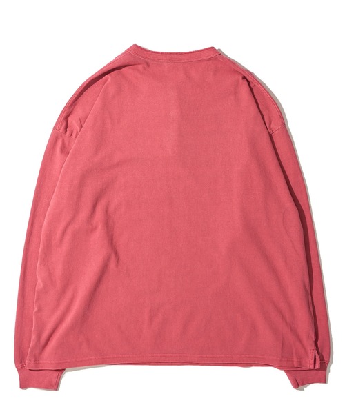 Goodwear(グッドウェア)の「【Goodwear/グッドウェア】7.6オンス USAコットン 無地 製品染め ビッグシルエット ヘンリーネックロングスリーブTシャツ(Tシャツ/カットソー・メンズ・イエロー/ダークブルー/スモークピンク/グリーン/チャコールグレー・SMALL/LARGE/MEDIUM)」の15枚目の写真