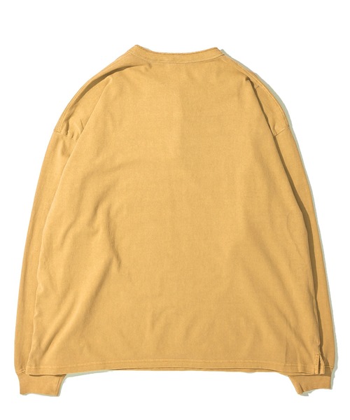 Goodwear(グッドウェア)の「【Goodwear/グッドウェア】7.6オンス USAコットン 無地 製品染め ビッグシルエット ヘンリーネックロングスリーブTシャツ(Tシャツ/カットソー・メンズ・イエロー/ダークブルー/スモークピンク/グリーン/チャコールグレー・SMALL/LARGE/MEDIUM)」の13枚目の写真