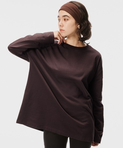 coca（coca）（コカ）の「コットンロングTシャツ（Tシャツ/カットソー・レディース・ブラウン/ホワイト/ブラック/グレー・L/M/S）」の4枚目の写真