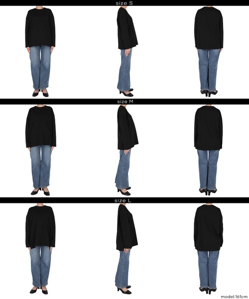 coca（coca）（コカ）の「コットンロングTシャツ（Tシャツ/カットソー・レディース・ブラウン/ホワイト/ブラック/グレー・L/M/S）」の7枚目の写真