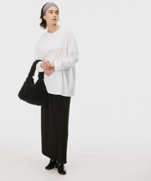 coca（coca）（コカ）の「コットンロングTシャツ（Tシャツ/カットソー・レディース・ブラウン/ホワイト/ブラック/グレー・L/M/S）」の18枚目の写真