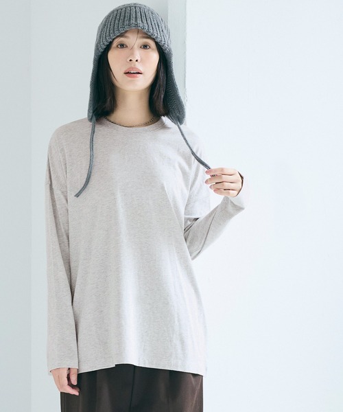 coca（coca）（コカ）の「コットンロングTシャツ（Tシャツ/カットソー・レディース・ブラウン/ホワイト/ブラック/グレー・L/M/S）」の20枚目の写真