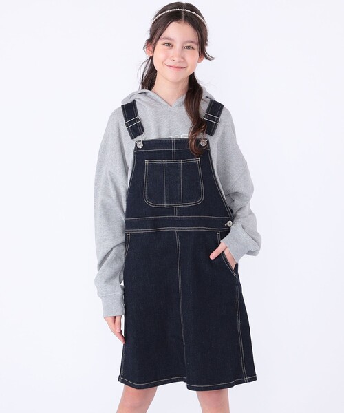 SHIPS(シップス)の「SHIPS KIDS:140~150cm /デニム オーバーオール スカート(スカート・キッズ・ネイビー・140/150)」の14枚目の写真
