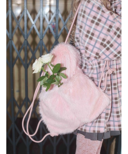 秋冬新作☆》モコモコフェイクファーナップサック（バックパック