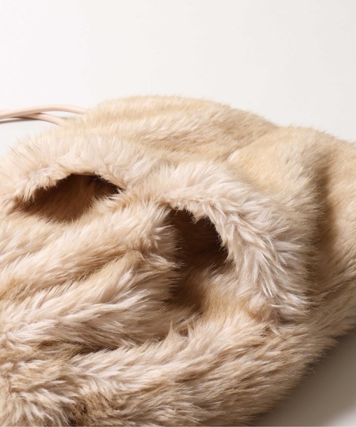 WC（ダブル シー）の「《秋冬新作★》モコモコフェイクファーナップサック（バックパック/リュック・レディース・ブラウン/ピンク・FREE）」の7枚目の写真