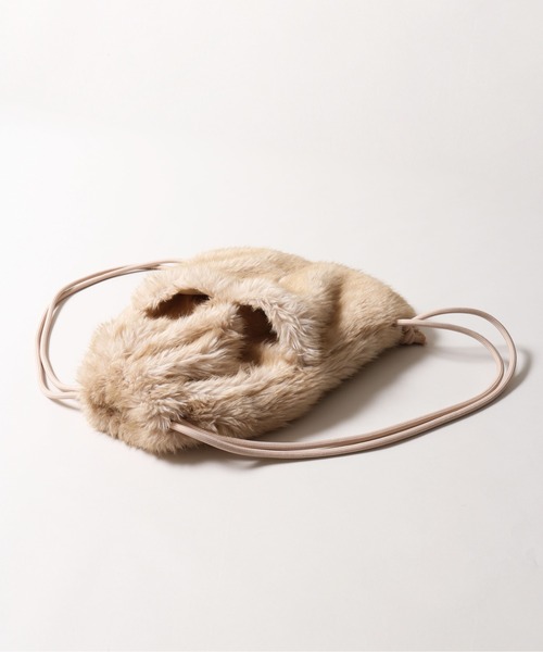 WC（ダブル シー）の「《秋冬新作★》モコモコフェイクファーナップサック（バックパック/リュック・レディース・ブラウン/ピンク・FREE）」の16枚目の写真