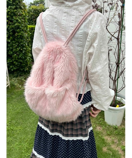 秋冬新作☆》モコモコフェイクファーナップサック（バックパック