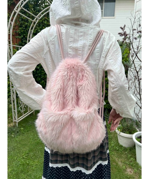 セール】《秋冬新作☆》モコモコフェイクファーナップサック（バック