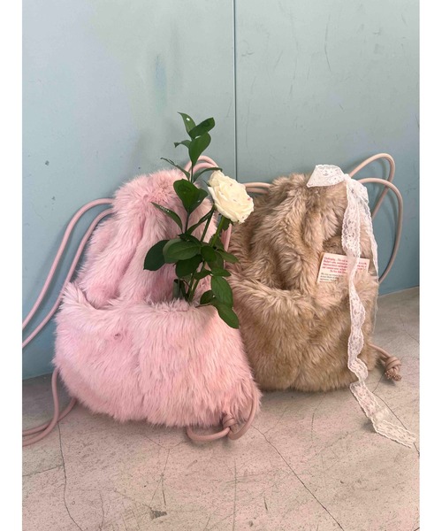 セール】《秋冬新作☆》モコモコフェイクファーナップサック（バック