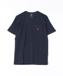 【Bl】【U.S. POLO ASSN】ワンポイント刺繍コットンTシャツ