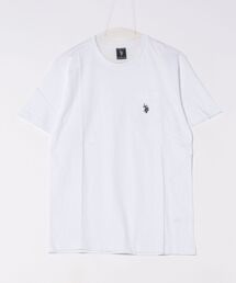 【Bl】【U.S. POLO ASSN】ワンポイント刺繍コットンTシャツ