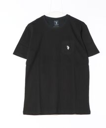 【Bl】【U.S. POLO ASSN】ワンポイント刺繍コットンTシャツ
