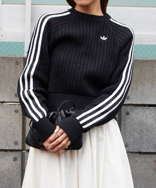 アディダス　ニットクルーセーター adidas/アディダス KNITTED CREW ニット（ニット/セーター）｜adidas