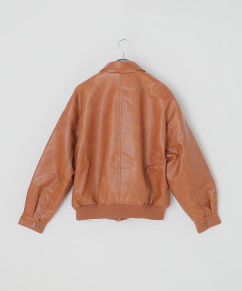 B.C STOCK（ベーセーストック）の「フェイクレザー A-2 ブルゾン（ブルゾン・メンズ・ブラック/キャメル/ブラウン・LARGE/MEDIUM）」の16枚目の写真