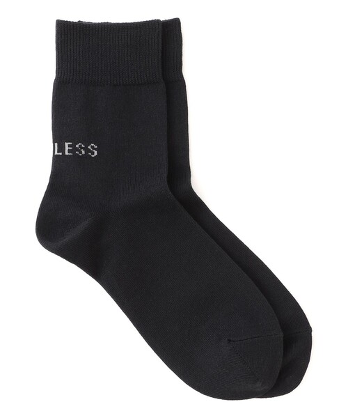 Tabio（タビオ）の「25AW EXCLUSIVE!!【Tabio/タビオ】「LOVELESS」ロゴソックス メンズ（ソックス/靴下・メンズ・ブラック/ホワイト・FREE）」の2枚目の写真