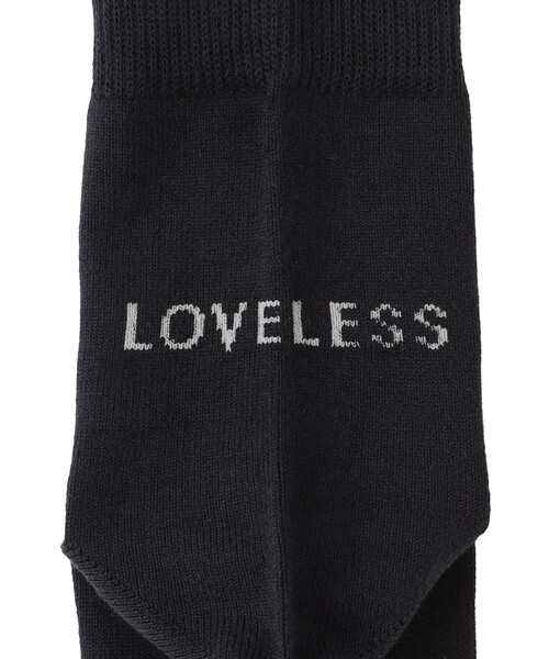 Tabio（タビオ）の「25AW EXCLUSIVE!!【Tabio/タビオ】「LOVELESS」ロゴソックス メンズ（ソックス/靴下・メンズ・ブラック/ホワイト・FREE）」の7枚目の写真