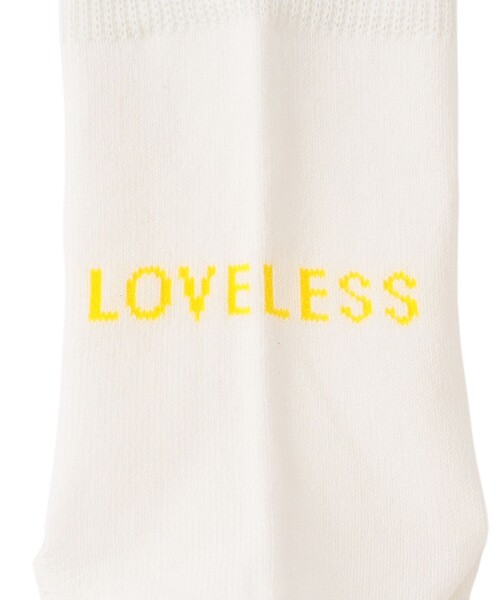 Tabio（タビオ）の「25AW EXCLUSIVE!!【Tabio/タビオ】「LOVELESS」ロゴソックス メンズ（ソックス/靴下・メンズ・ブラック/ホワイト・FREE）」の8枚目の写真