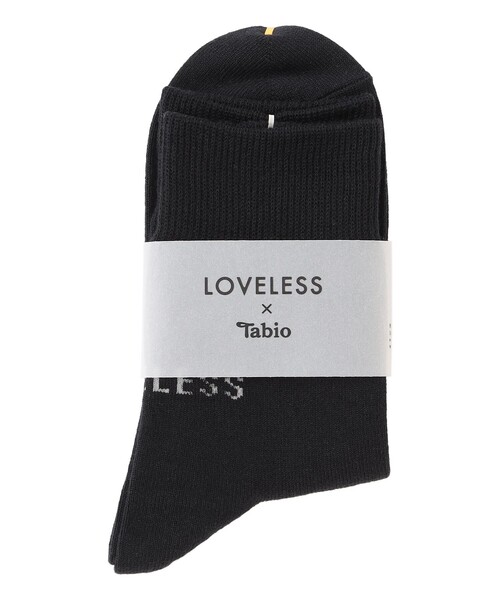 Tabio（タビオ）の「25AW EXCLUSIVE!!【Tabio/タビオ】「LOVELESS」ロゴソックス メンズ（ソックス/靴下・メンズ・ブラック/ホワイト・FREE）」の10枚目の写真