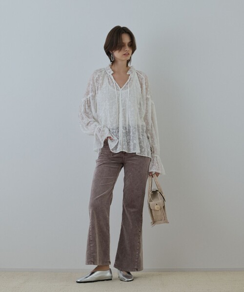 GRACE CONTINENTAL(グレースコンチネンタル)の「コーデュロイフレアパンツ(その他パンツ・レディース・ボルドー/ブルー・34/36/38)」の20枚目の写真